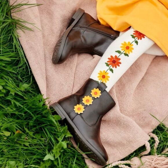 NWT Gymboree Girls Sunflower Tights 2-Pack Harvest Multi 2T-3T - Picture 1 of 6